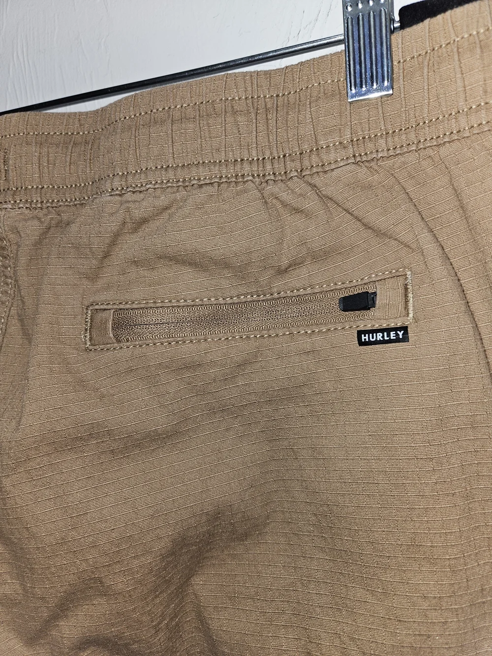 Hurley Men's Tan Drawstring Cargo Pants Size Medium Ripstop Khaki Bottoms